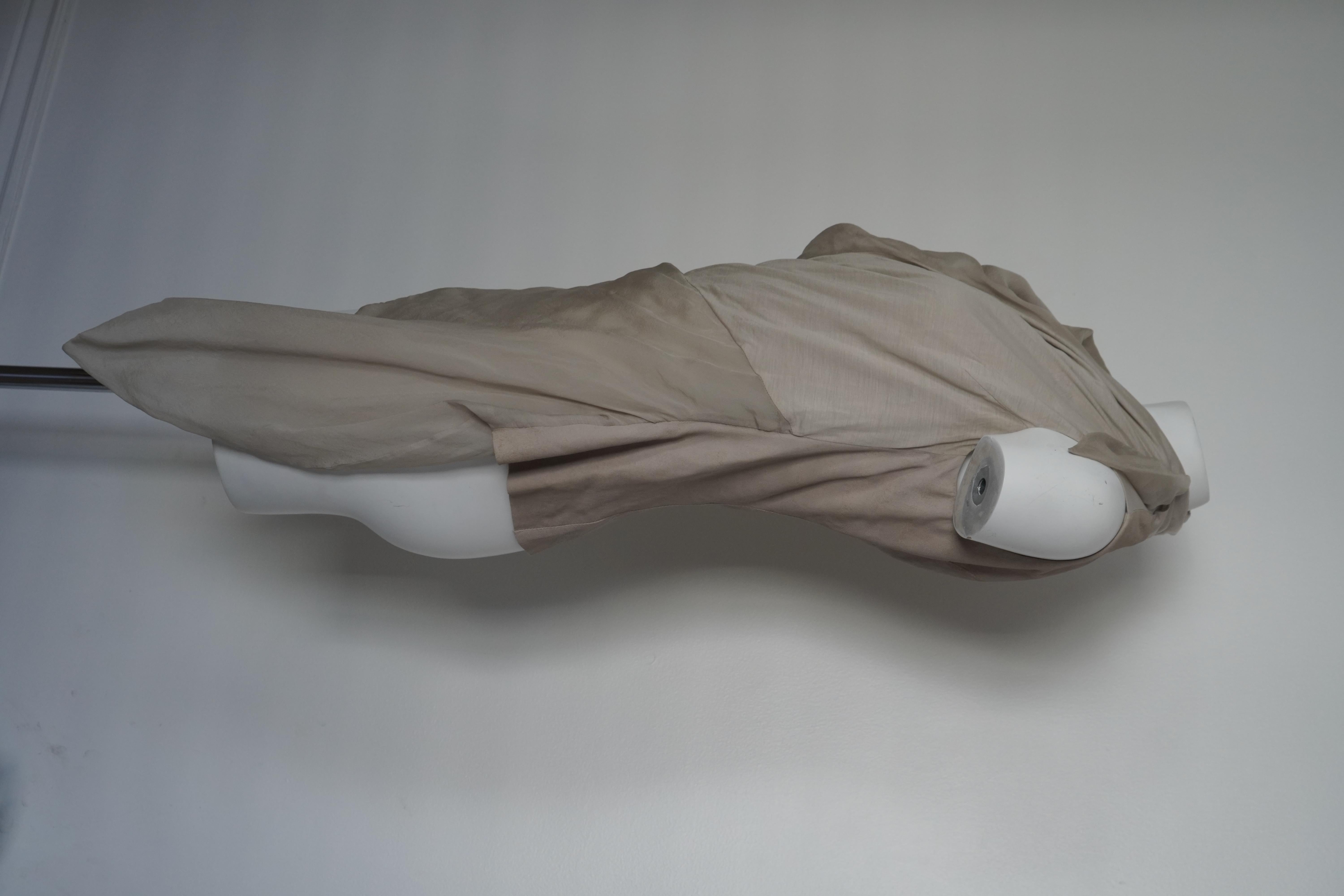 Rick Owens Silk Asymmetrical Draped Tunic   For Sale 2
