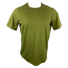 RICK OWENS SISYPHUS F/W 18 Size L Olive Cotton T-shirt
