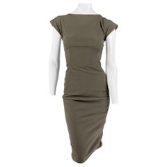 Rick Owens Taglia 2 Vestito con maniche a cappuccio in misto cotone muschiato