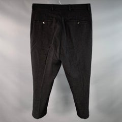 RICK OWENS Size 36 Black Wool Twill Drop Crotch Tapered Casual Pants