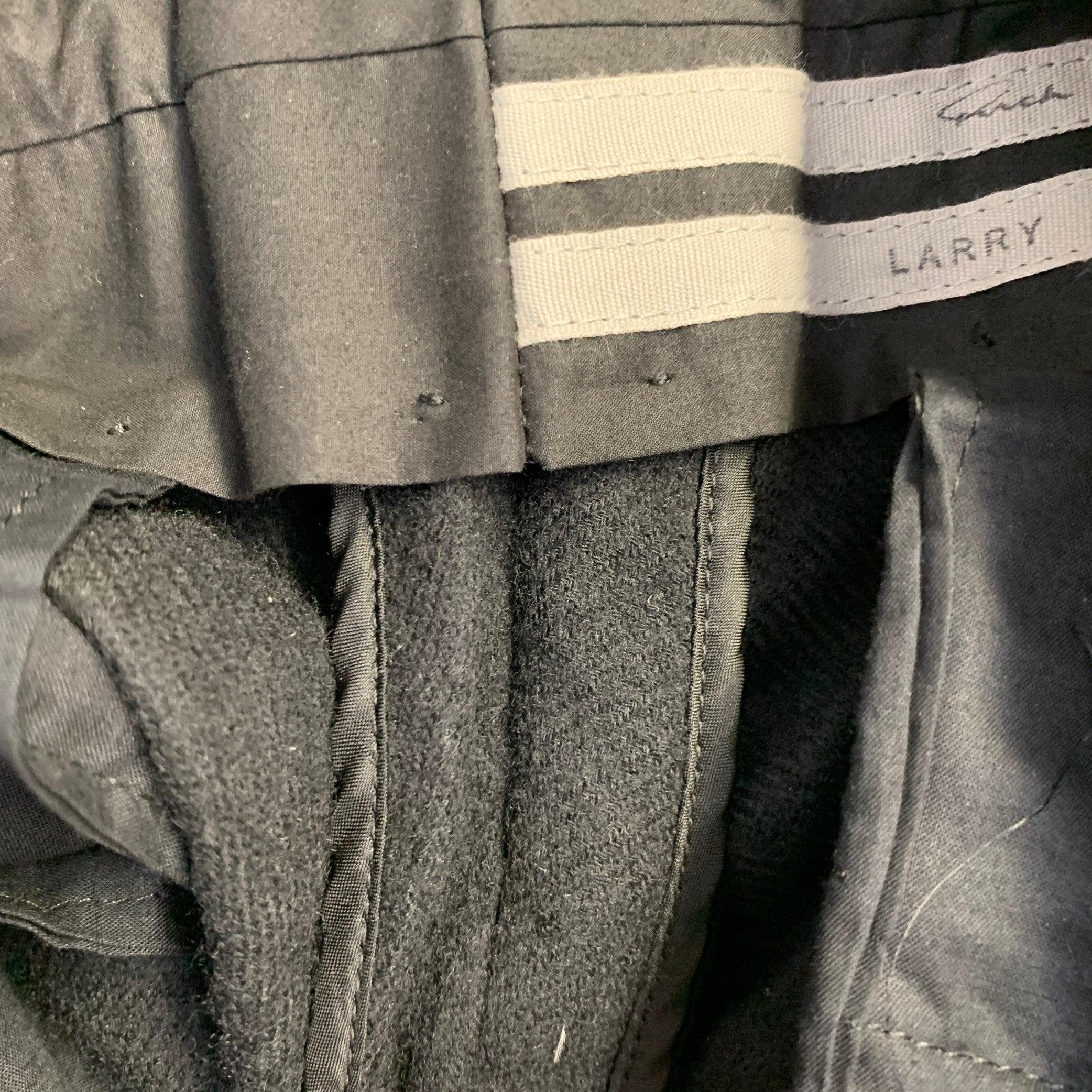 RICK OWENS Größe 36 Schwarz Wolle Twill Drop Crotch Tapered Casual Pants im Angebot 2