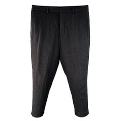 RICK OWENS Größe 36 Schwarz Wolle Twill Drop Crotch Tapered Casual Pants