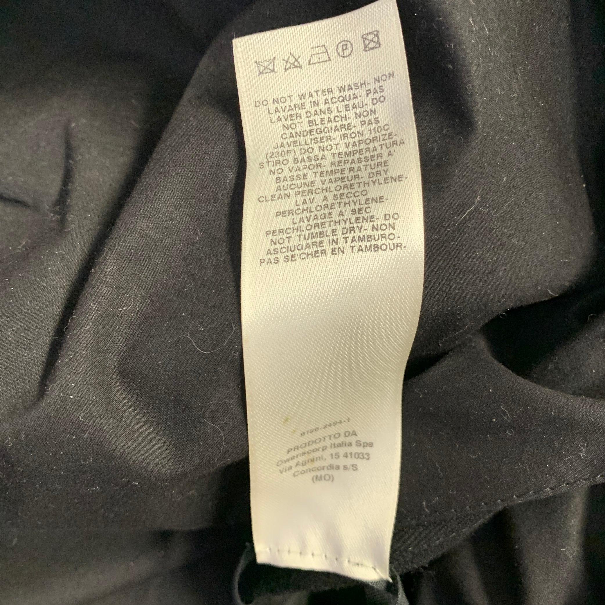 RICK OWENS Size 38 Black Cotton Blend Blouson Zip Up Jacket For Sale 3