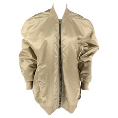 Rick Owens Taglia 4 Salvia Lucida Naturale Giacca Jumbo Peter Flight