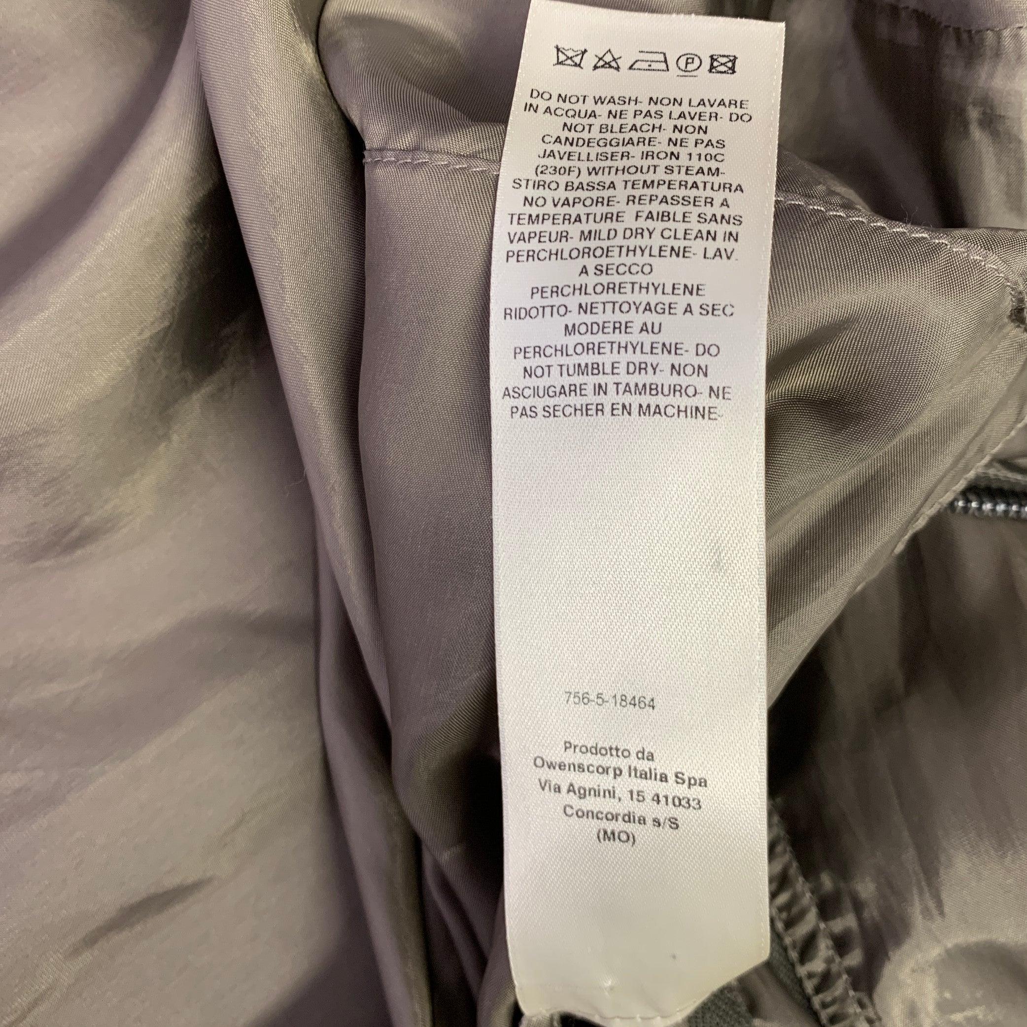 RICK OWENS Größe 44 Khaki Cupro Bomberjacke im Angebot 1