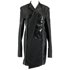 Rick Owens Taglia 6 Cappotto nero in nylon e cotone