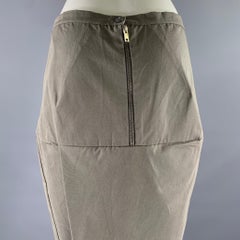 RICK OWENS Größe 8 Grau Baumwolle Mid-Calf-Rock