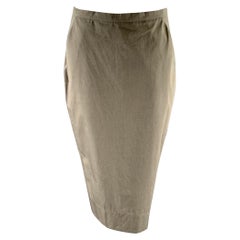 RICK OWENS Größe 8 Grau Baumwolle Mid-Calf-Rock