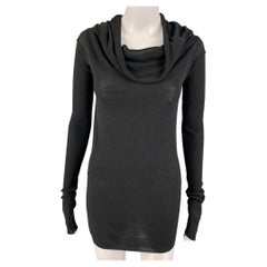 RICK OWENS Size M Black Long Sleeve Casual Cowl Neck Top
