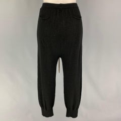 RICK OWENS Size S Black Cashmere Sweatpants