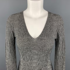 RICK OWENS Size S Black/White Pullover Sweater