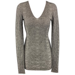 RICK OWENS Size S Black/White Pullover Sweater