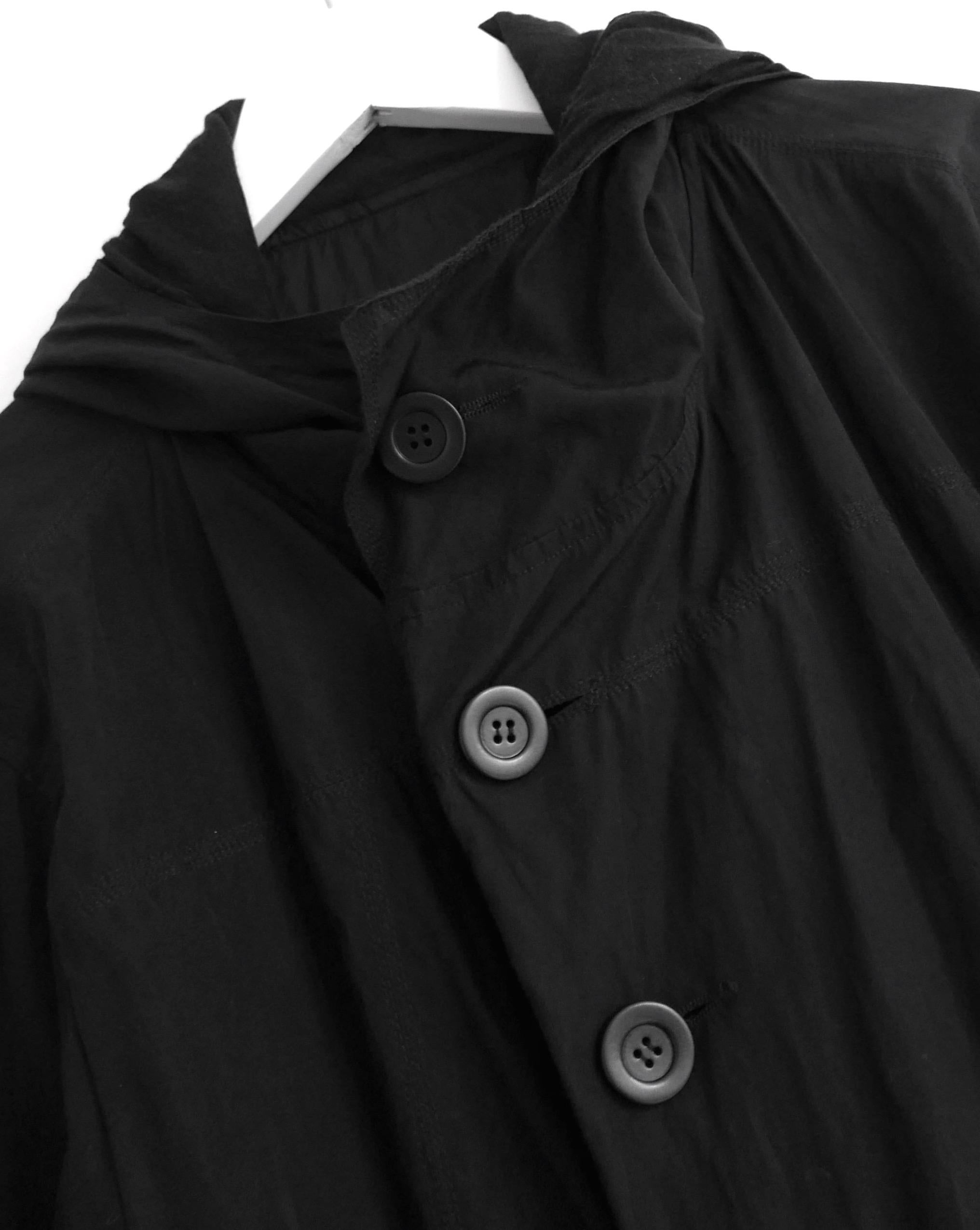 Rick Owens SS08 Creatch Black Coat In New Condition For Sale In London, GB