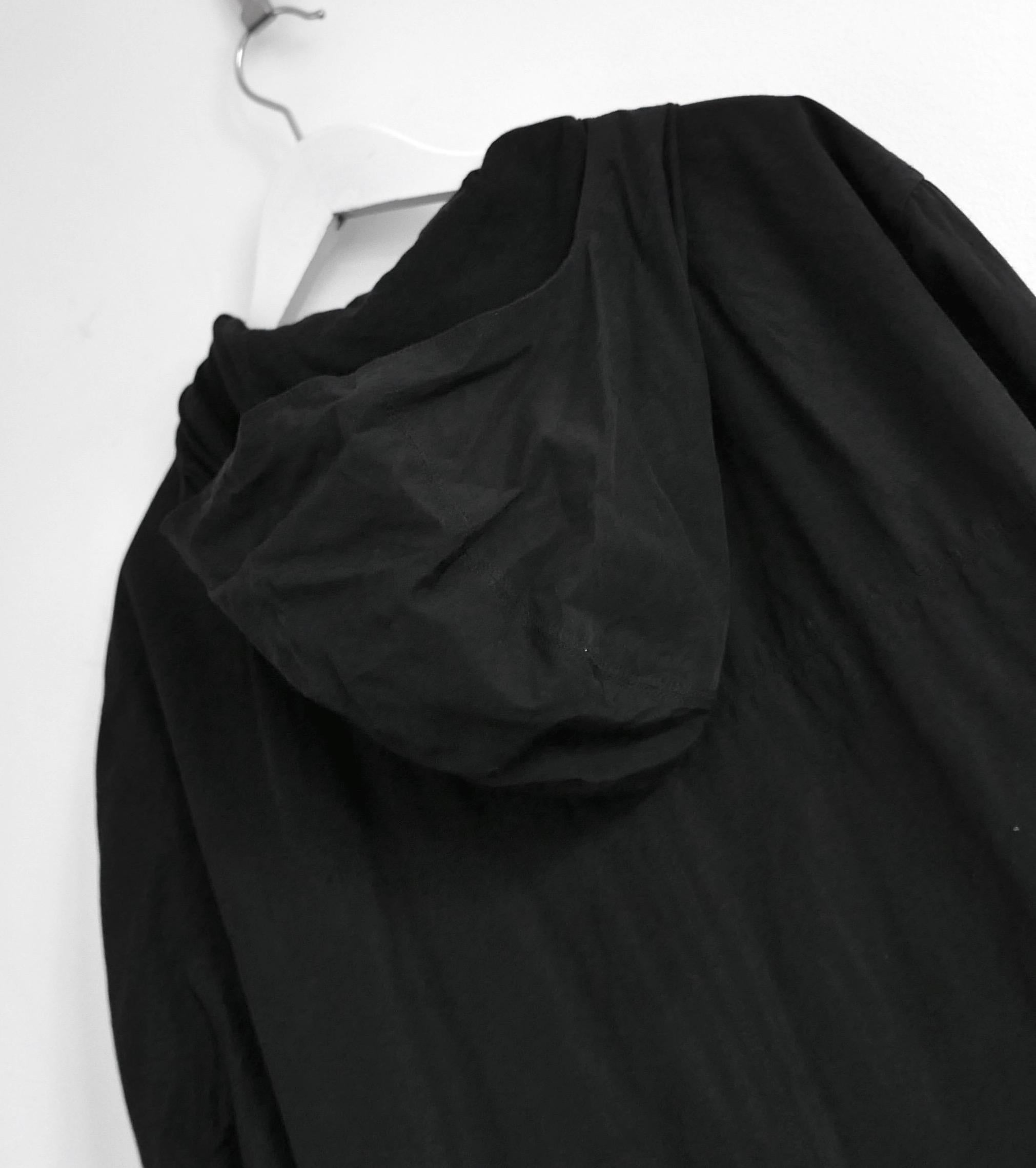 Rick Owens SS08 Creatch Black Coat For Sale 1