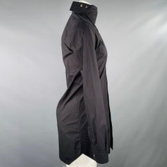 RICK OWENS SS14 Size M Vicious Black Cotton Long Sleeve Shirt