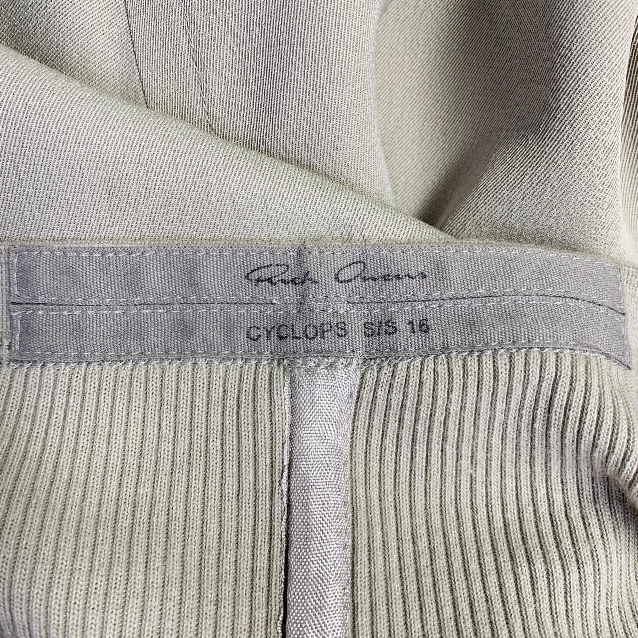 RICK OWENS SS16 Size 6 Cyclops Green Sage Viscose Blend Asymmetrical Long Skirt For Sale 3