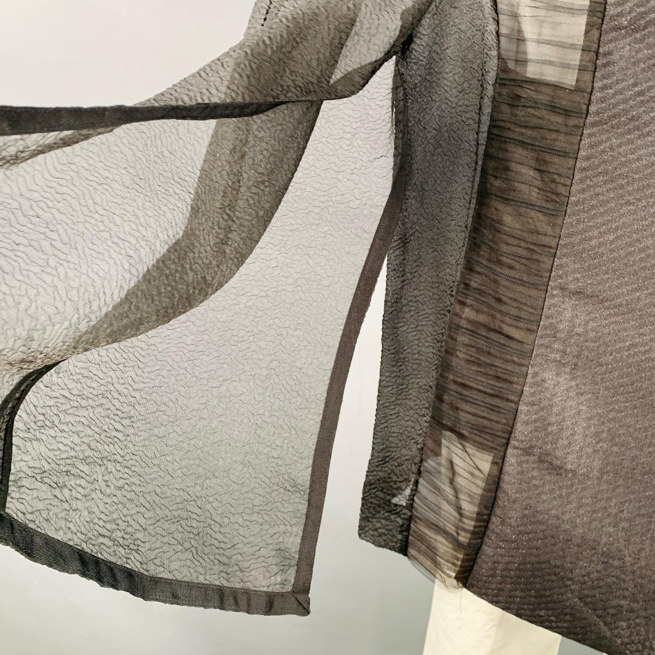 RICK OWENS SS18 DIRT Black Mixed Fabrics Patchwork Organza Snaps Cape For Sale 2