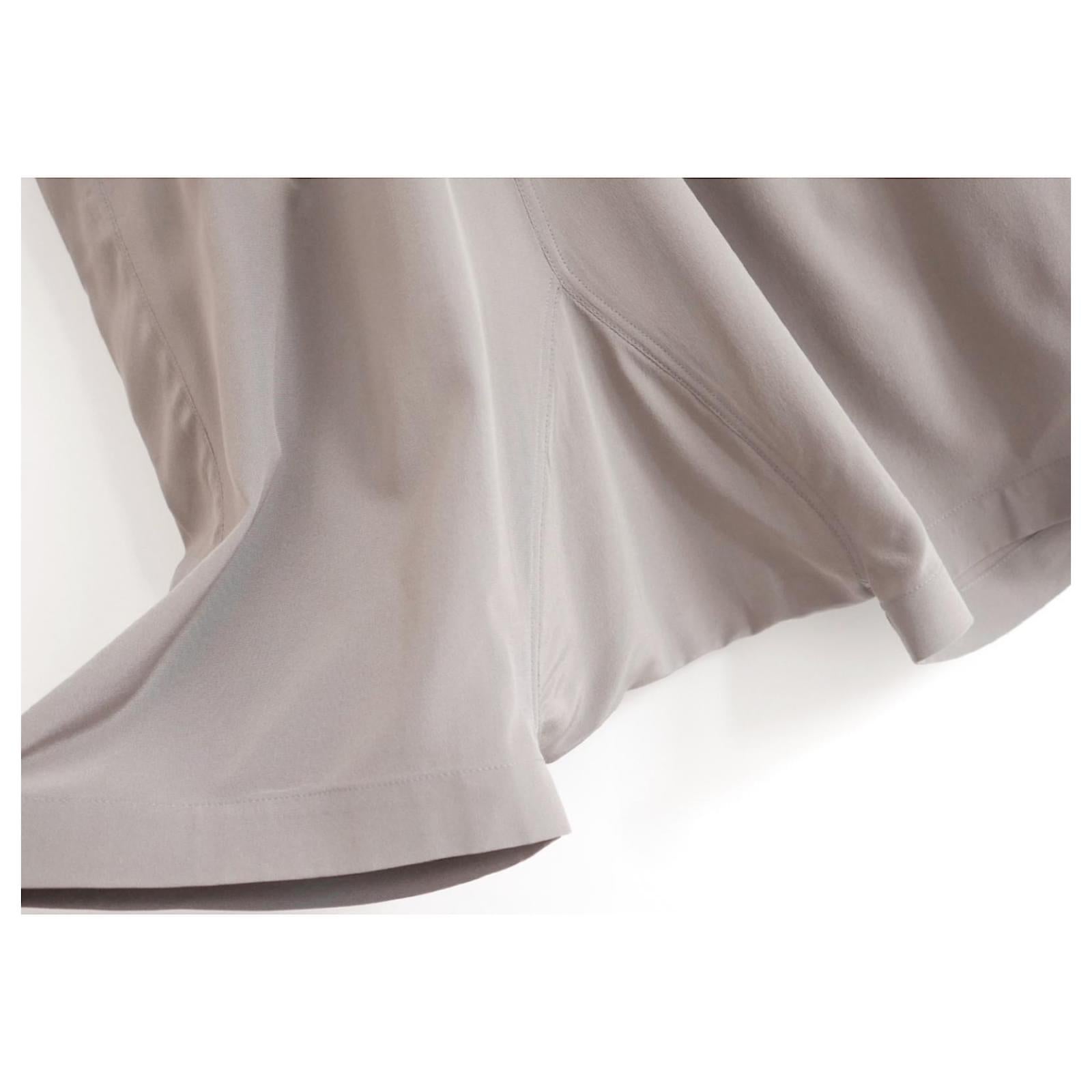 Gray Rick Owens SS18 Sisyphus Dust Silk Pods Shorts