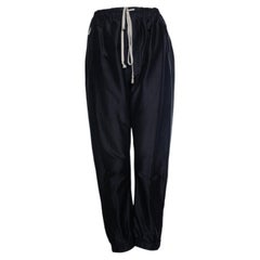 Rick Owens, SS19 Pantalones de sarga satinada Babel en negro