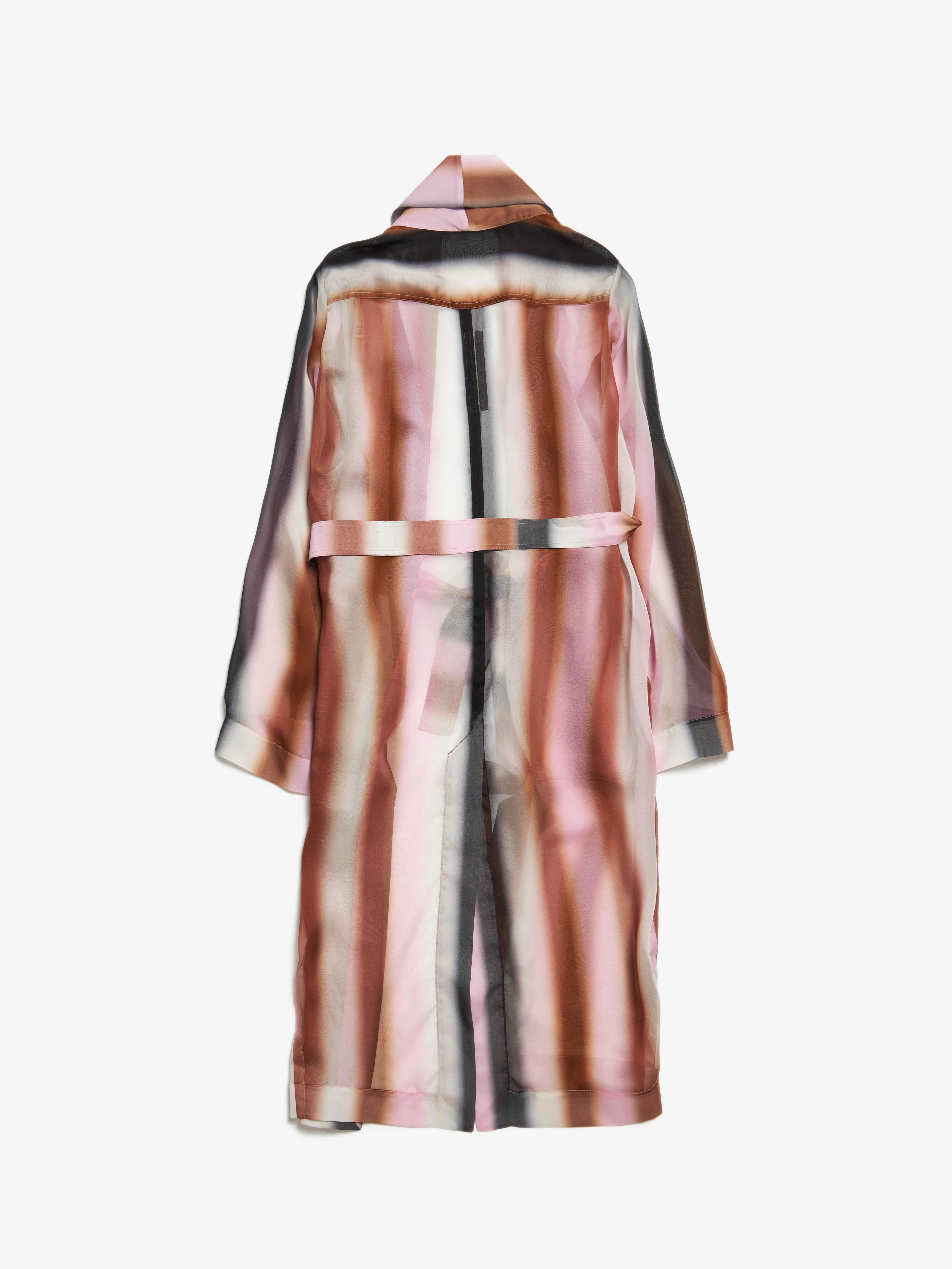 Rick Owens  SS21 Phlegethon Hued Degrade Printed Silk Robe In New Condition For Sale In Dover, DE