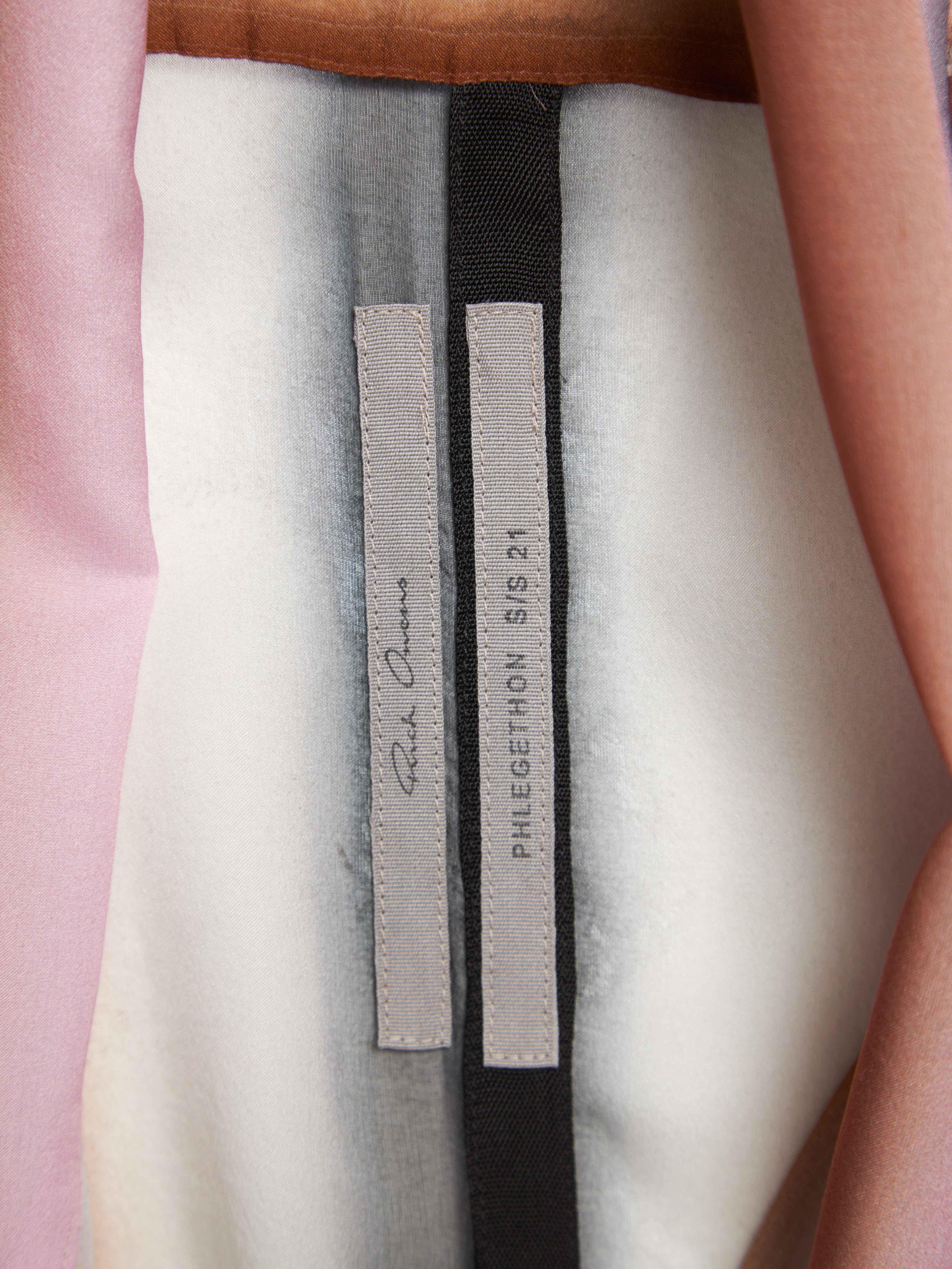 Rick Owens  SS21 Phlegethon Hued Degrade Printed Silk Robe For Sale 1
