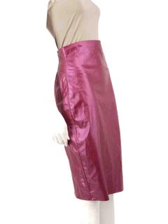 Rick Owens SS23 Pink Metallic Midi Skirt Size M