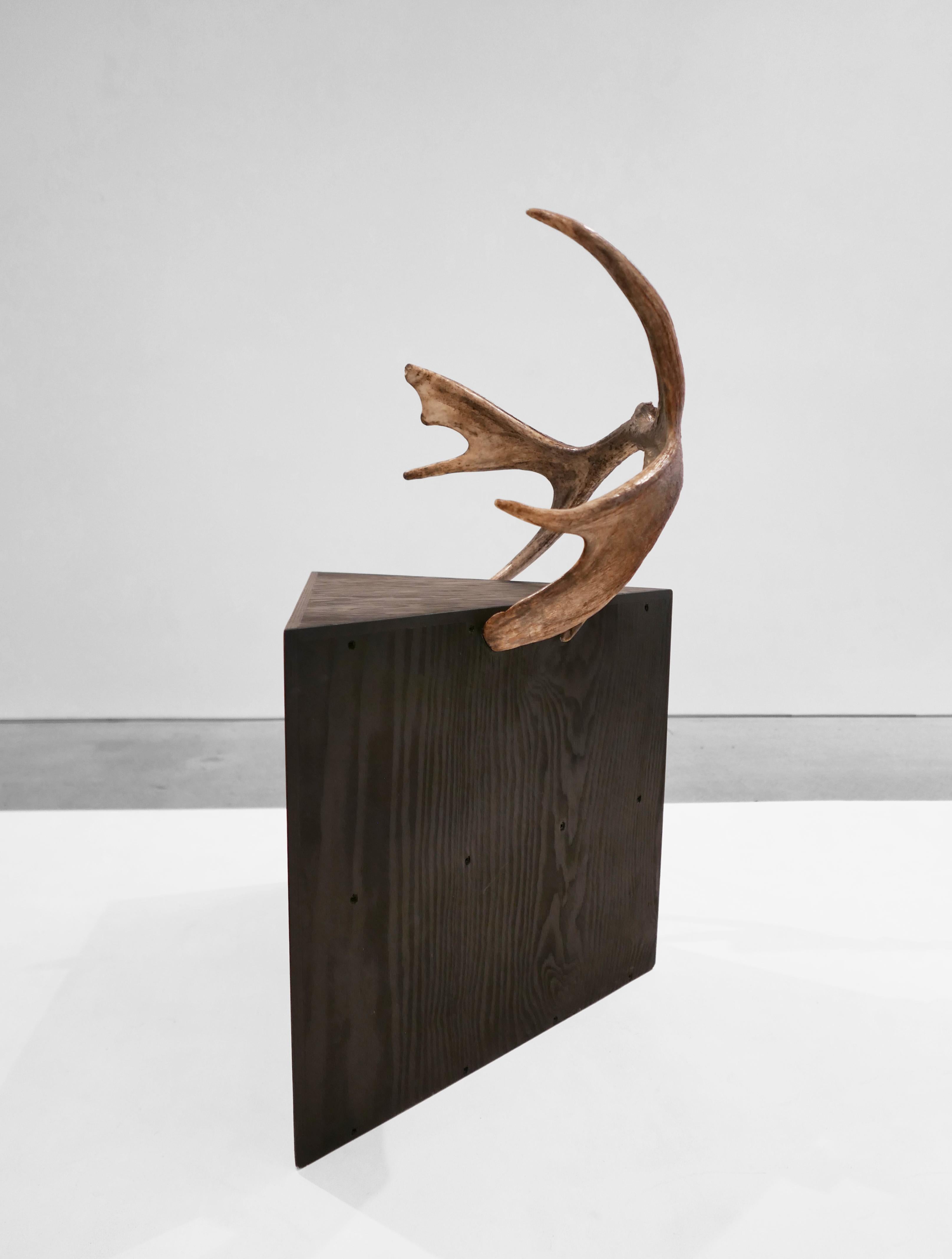 Rick Owens
Stag stool, 2009
Ebonised plywood, antlers
Measures: 34.5 H x 25 W x 17.75 D inches.