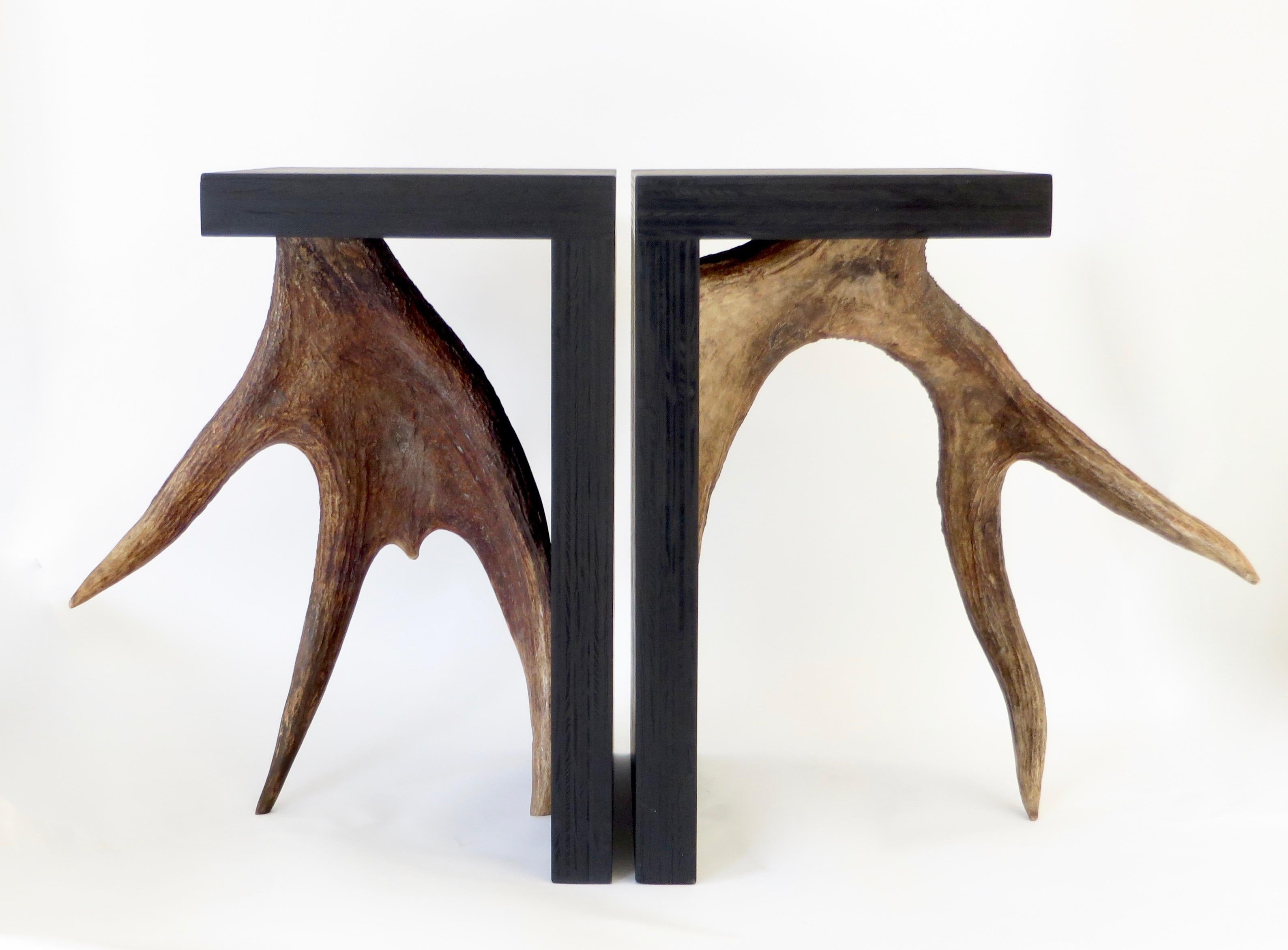 Plywood Rick Owens Stag T Stool in Black Stained Wood