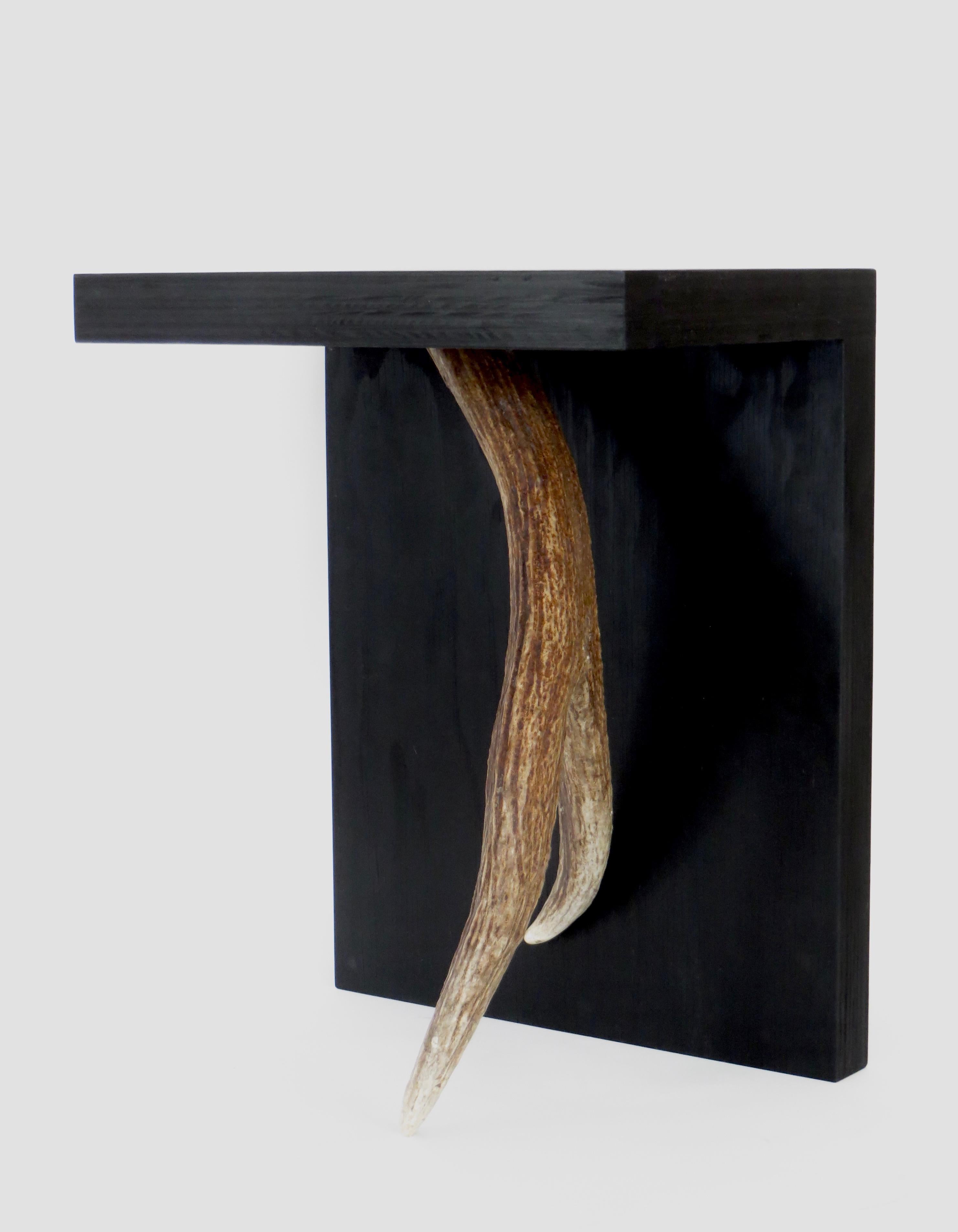 Modern Rick Owens Stag T-Stool in Black Stained Wood