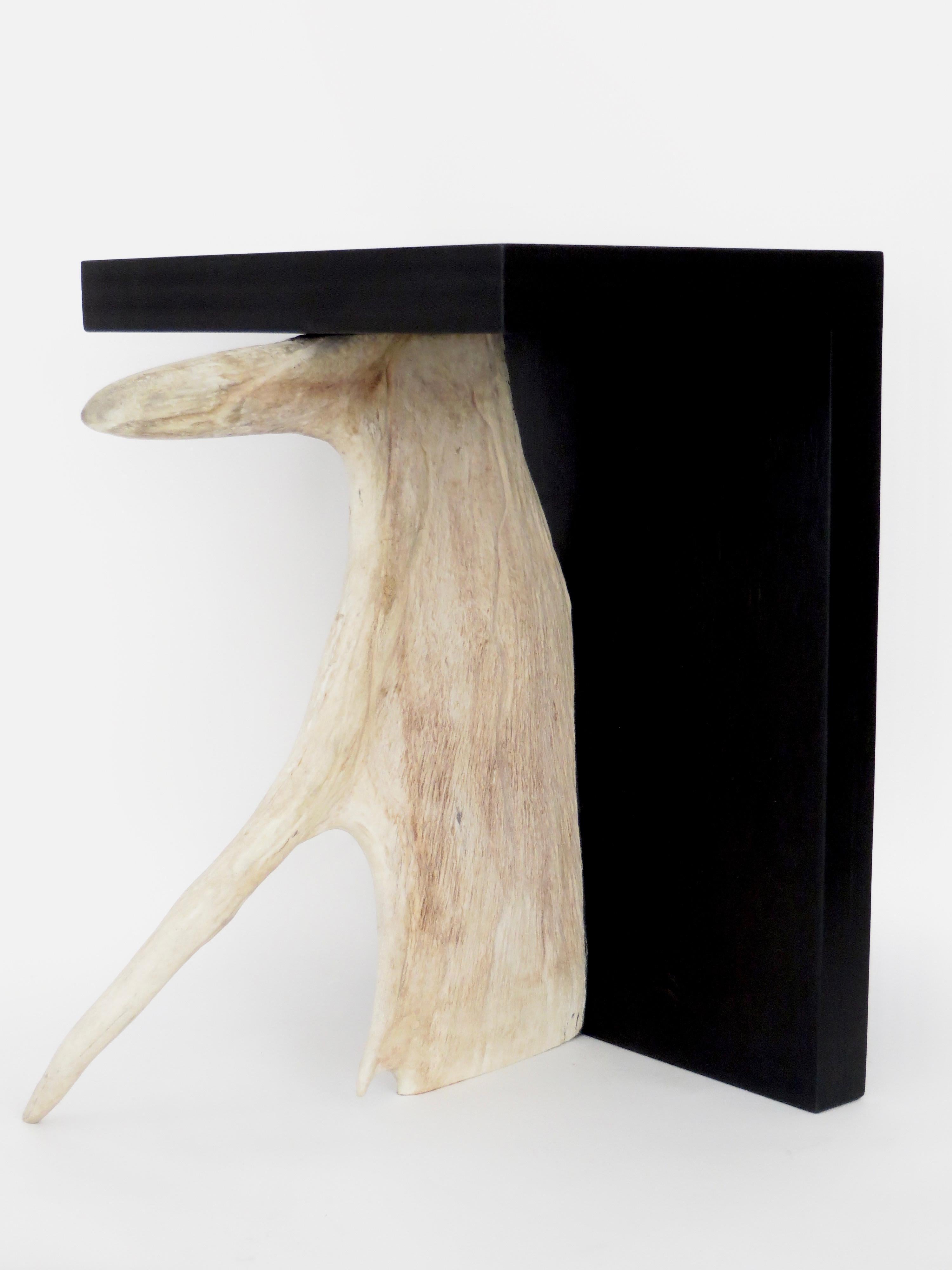 Rick Owens Stag T Stool in Black Stained Wood In New Condition In Chicago, IL