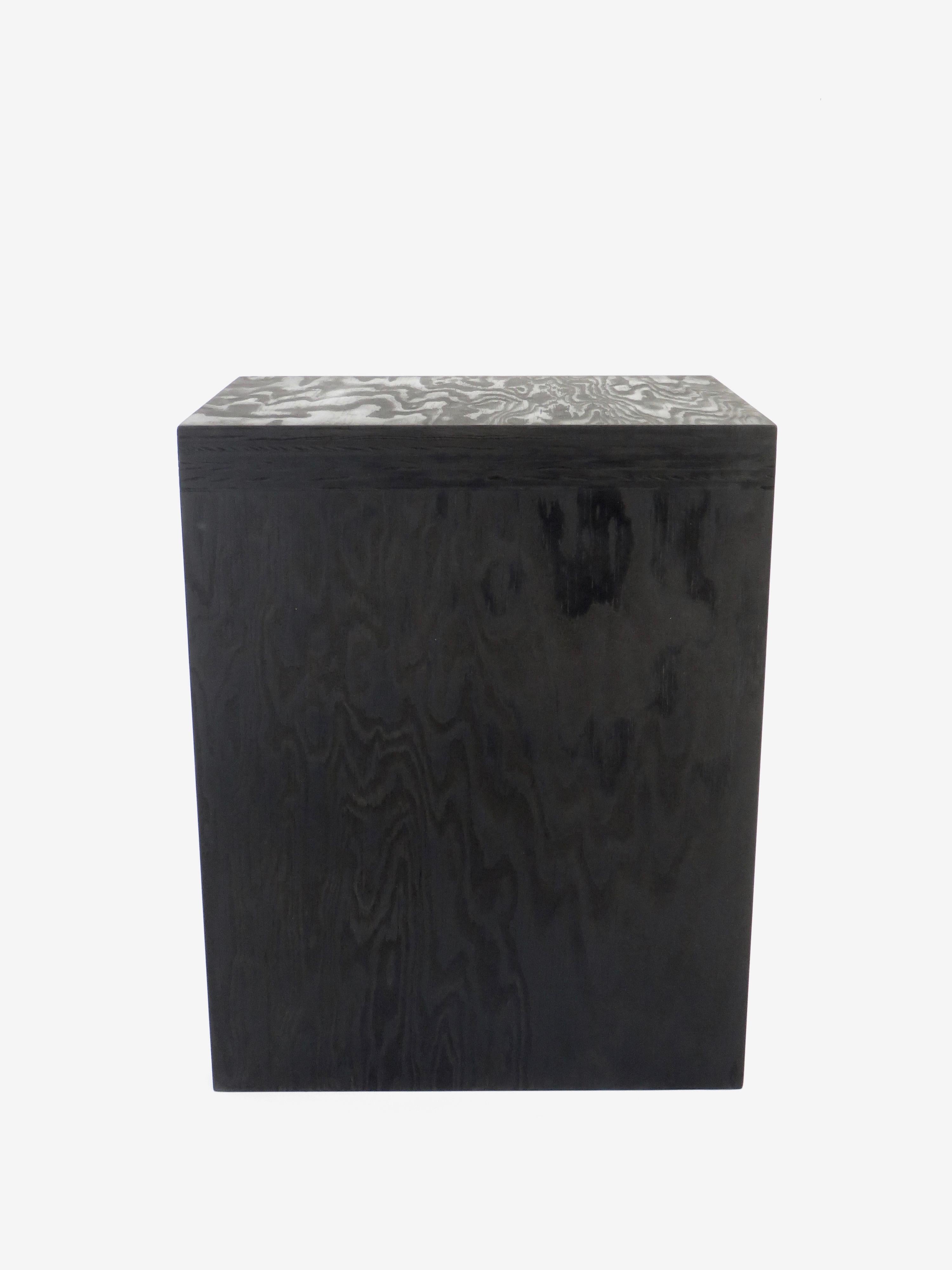 Contemporary Rick Owens Stag T Stool in Black Stained Wood