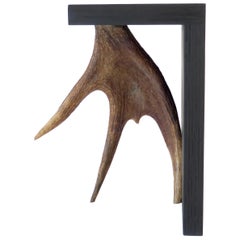 Tabouret en T de cerf Rick Owens en bois teinté noir