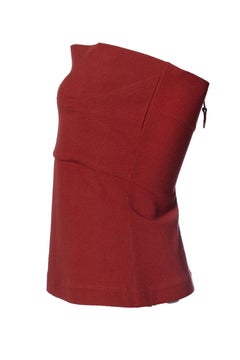 Rick Owens, Strapless Larry FW19 corset top in red