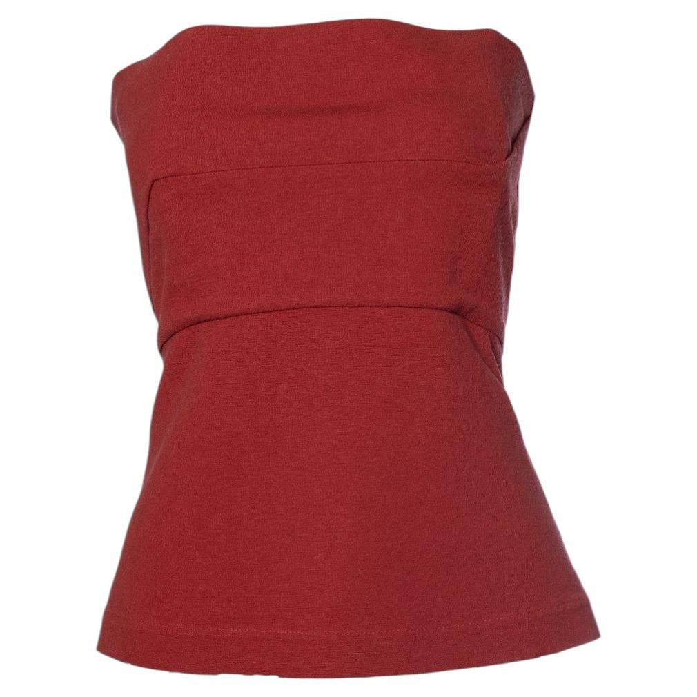Rick Owens, Top corseté Strapless Larry FW19 en rouge