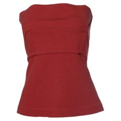 Rick Owens, Strapless Larry FW19 corset top in red