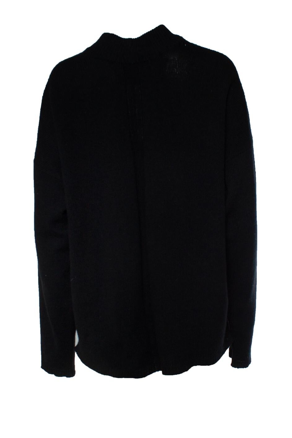 Black Rick Owens, Strobe FW22 black sweater For Sale