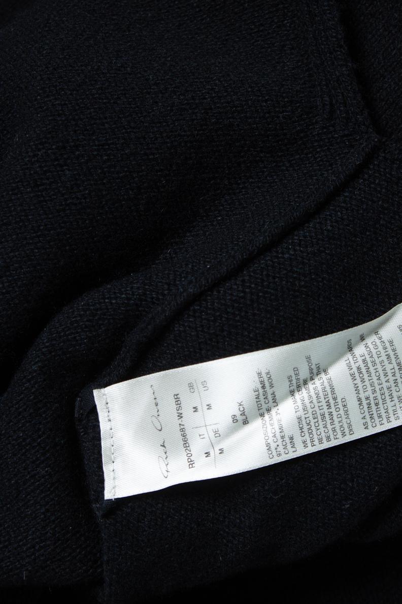 Rick Owens, Strobe FW22 black sweater For Sale 1