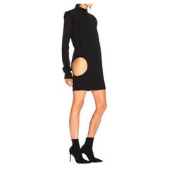 Rick Owens Subhuman Pullover Dress Black XS Glitter FW17 Virgin Wool Sweater
