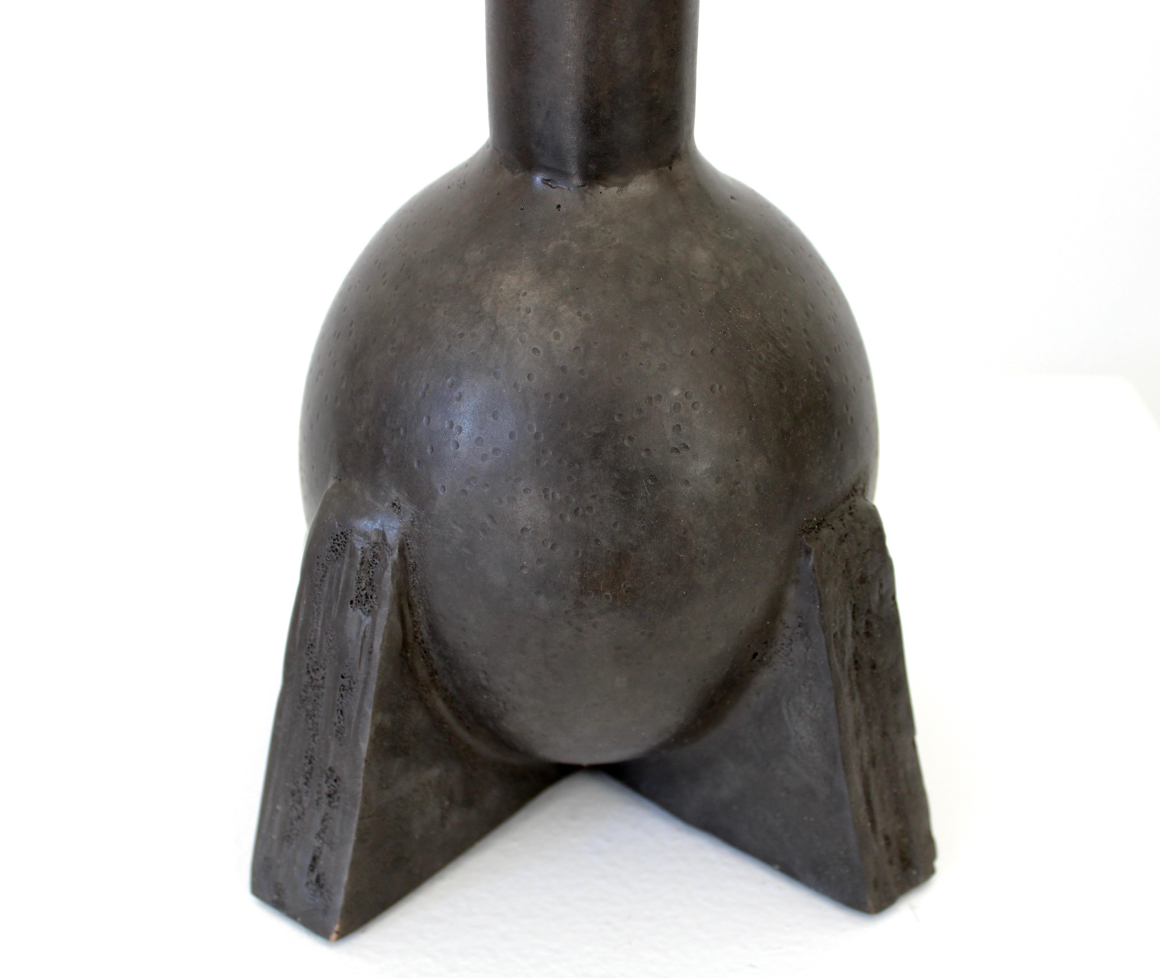 Rick Owens Swan Neck Cast Bronze Vase Nitrate Patina For Sale 5
