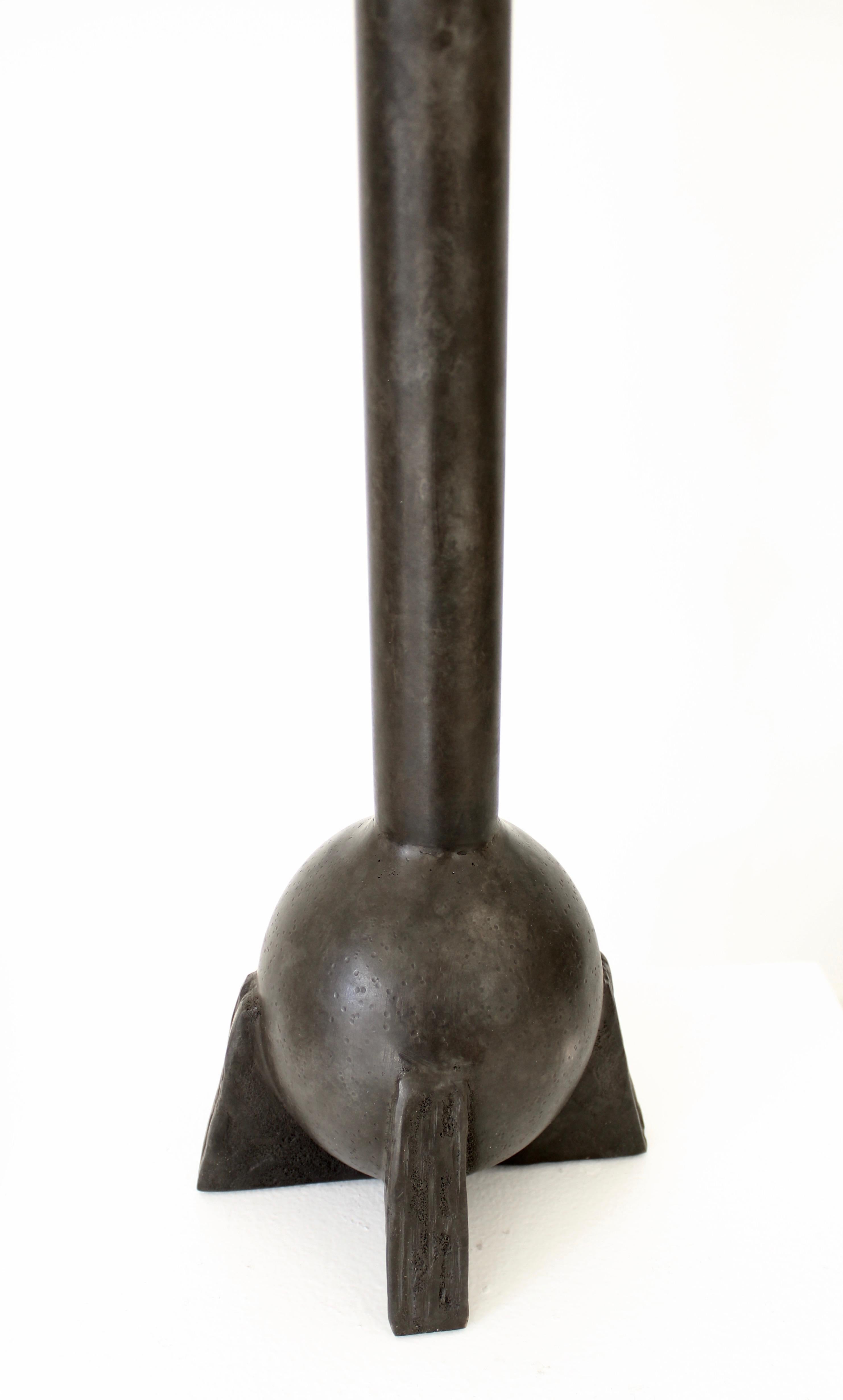 Rick Owens Swan Neck Cast Bronze Vase Nitrate Patina For Sale 1