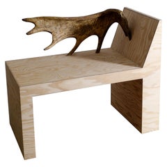 Rick Owens "Tomb Stag Bench" in Plywood, 2000s