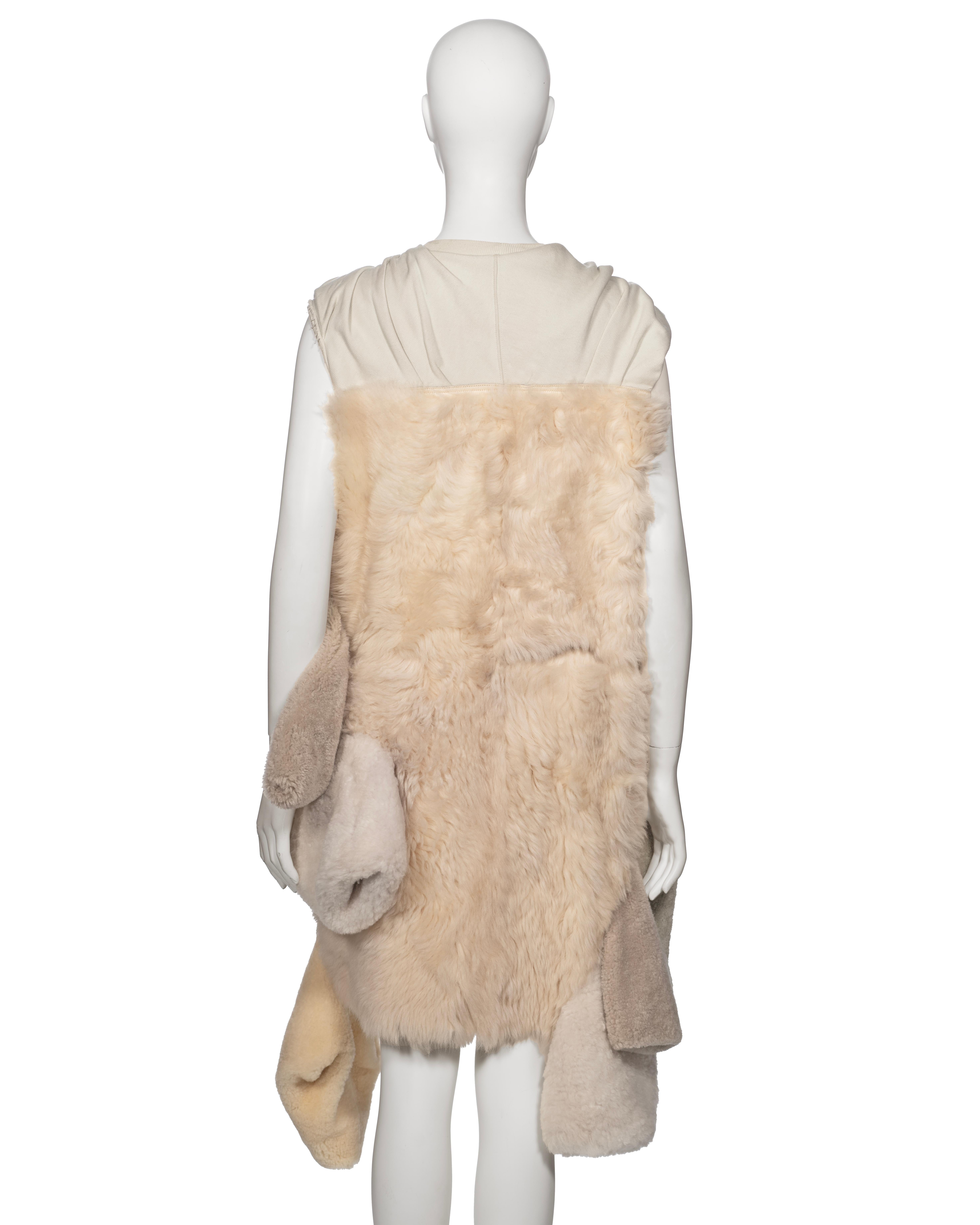 Rick Owens Unisex Draped Shearling 'Mastodon' Dress, fw 2016 For Sale 6