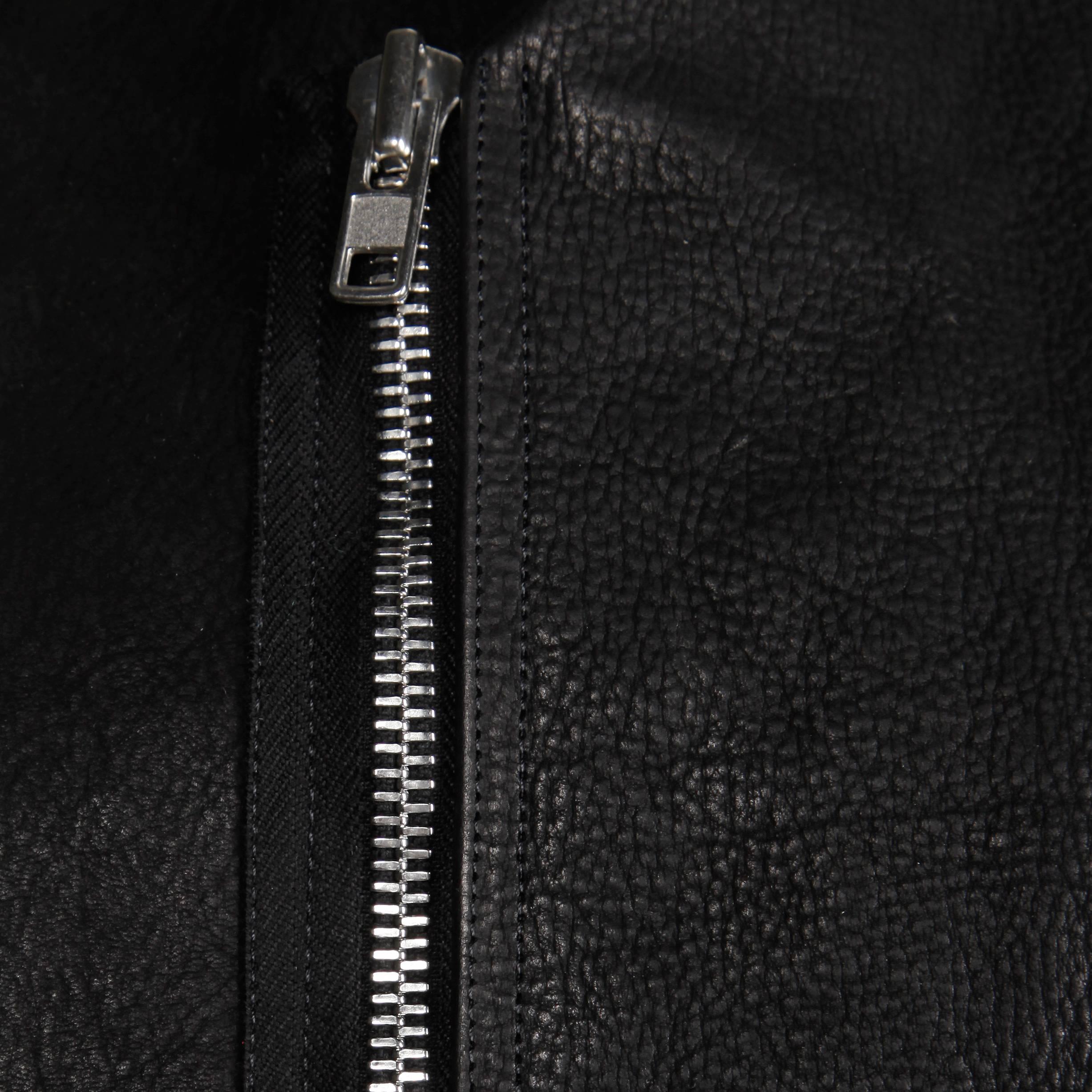 Rick Owens Veste ou gilet en cuir noir Avant Garde S/S 2015 non porté avec étiquettes en vente 2