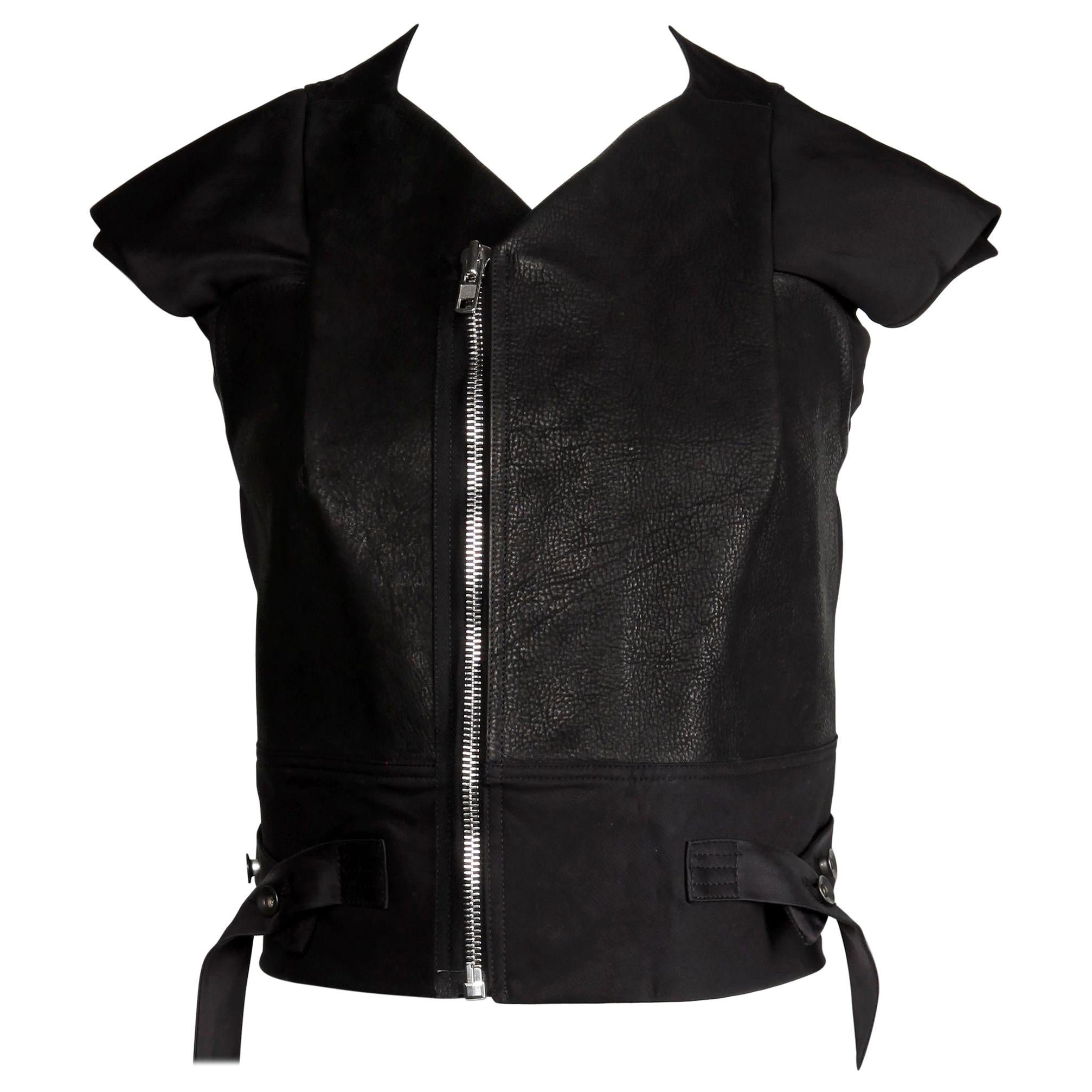 Rick owens leather vest on sale
