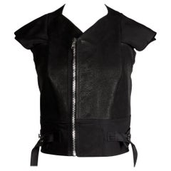 Rick Owens Unworn with Tags S/S 2015 Avant Garde Black Leather Jacket or Vest