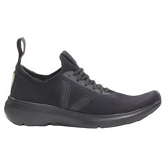 RICK OWENS VEJA Läufer Stil 2 V-Strick Schwarzer Turnschuhe EU41