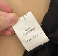 Rick Owens Vintage Buttery Lamb Leather Biker Vest Black US 4 Y2K Funnel neck