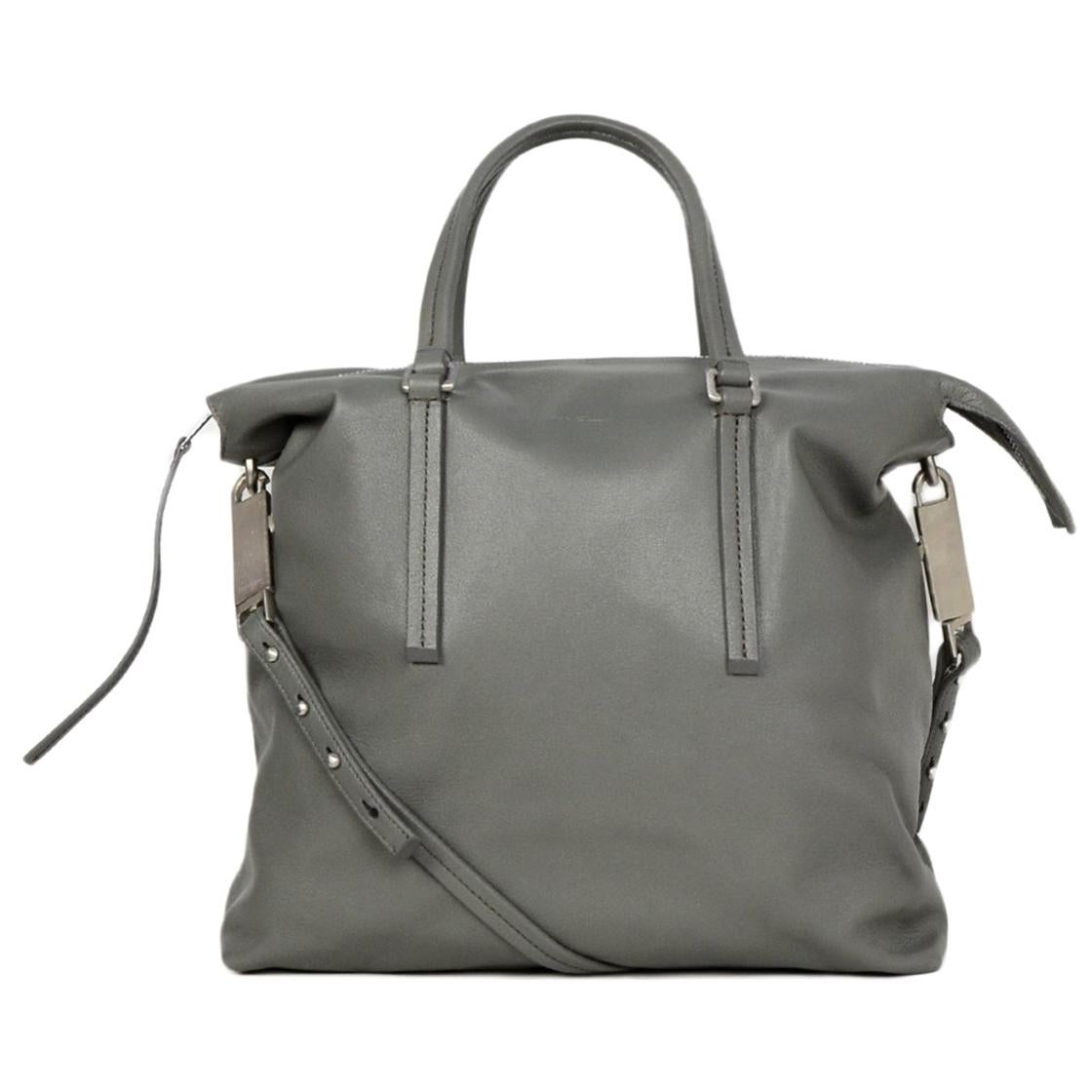 Rick Owens Walrus Grey Leather Tote Bag rt $1, 495