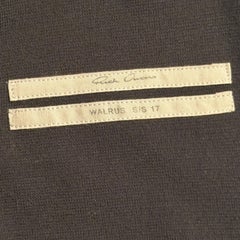 Rick Owens Walrus SS17 Waterfall Collar Cardigan size XS Black Knit Rib Sleeves