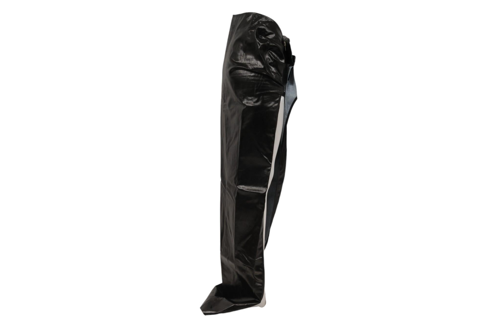 Rick Owens Donna Maxi Gonna Edfu Taglia IT 42 US 10 Nero Cotone Cerato Stretch In condizioni buone in vendita a North Miami, FL